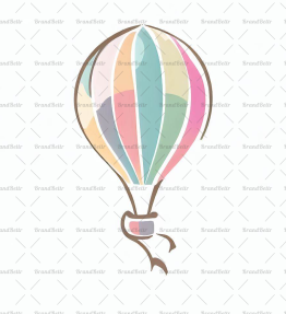 Verspielter Heißluftballon